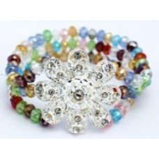 Multi Glass Beads Crystal Bracelet