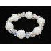 White Glass Beads Crystal Bracelet