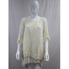 Cream Crystal Italian Dress