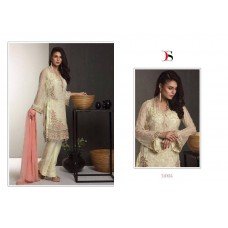 Z51004 CREAM BAROQUE PAKISTANI DESIGNER STYLE READY MADE SUIT