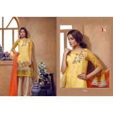 72001 YELLOW DEEPSY CHINON PAKISTANI STYLE SALWAR SUIT 