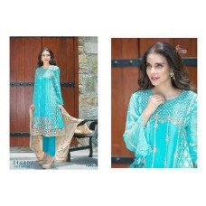 Z1543 BLUE DECENT GEORGETTE PAKISTANI STYLE SALWAR KAMEEZ SUIT