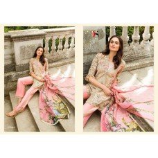 66004 BEIGE AND PINK DEEPSY MBROIDERED PAKISTANI STYLE SALWAR SUIT 