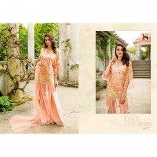 66002 PEACH DEEPSY MBROIDERED PAKISTANI STYLE SALWAR SUIT 