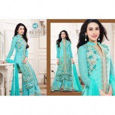 57011 Cyan Elezita Party wear Shalwar Suit