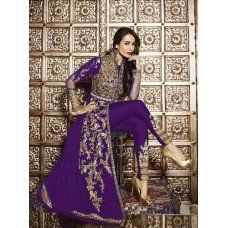 6206-A PURPLE GLOSSY MALAIKA ARORA KHAN GEORGETTE SUIT