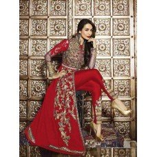 6206-C RED GLOSSY MALAIKA ARORA KHAN GEORGETTE SUIT