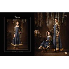 8079 GREY KARMA EMBROIDERED PARTY WEAR INDIAN DESIGNER ANARKALI SUIT