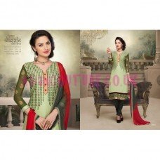 Green and Red BEAUTIFUL NITA PARTY WEAR LONG STRAIGHT SALWAR KAMEEZ 