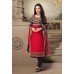 Red and Black BEAUTIFUL NITA PARTY WEAR LONG STRAIGHT SALWAR KAMEEZ