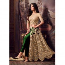 Gold With Green Stunning MAISHA MASKEEN ADDICTION Designer Lengha