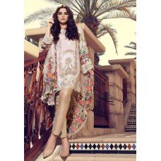 MARIA B 12A WHITE AND BEIGE LAWN EMBROIDERED SUIT