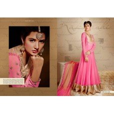 11022 PINK FALL OF GLAM BY NAKKASHI ANRKALI DRESS