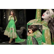 1009 Green Princess Wedding Wear Anarkali Dress