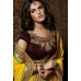 Brown, Yellow and Green OUTSTANDING KHAWAB WEDDING WEAR SAREE