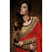 Golden, Black and Red OUTSTANDING KHAWAB WEDDING WEAR SAREE  