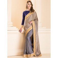 CS-27 BLUE OMBRI BANARASI BOOTI PARTY WEAR SAREE