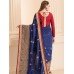 CS-29 NAVY BLUE FORMAL SAREE WITH GOLD MOTIFS AND STITCHED BLOUSE