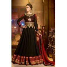 Black BREATHTAKING SHENOA WEDDING WEAR HEAVY EMBROIDERED DESIGNER DRESS