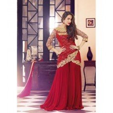 3705- RED SHOWSTOPPER 3 MALAIKA ARORA KHAN WEDDING WEAR DRESS