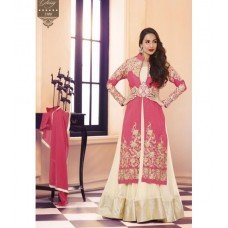 3708- PINK AND CREAM SHOWSTOPPER 3 MALAIKA ARORA KHAN WEDDING WEAR DRESS